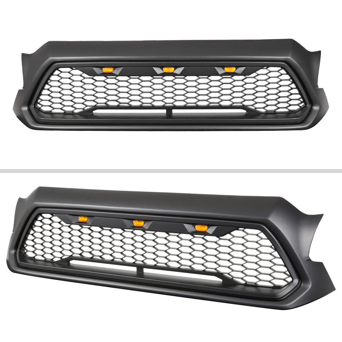 2012-2015 Toyota Tacoma Matte Black Mesh Replacement Grille w/ LED Lights
