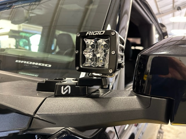 2021+ Ford Bronco Billet Mirror Light Mount - Turn Offroad