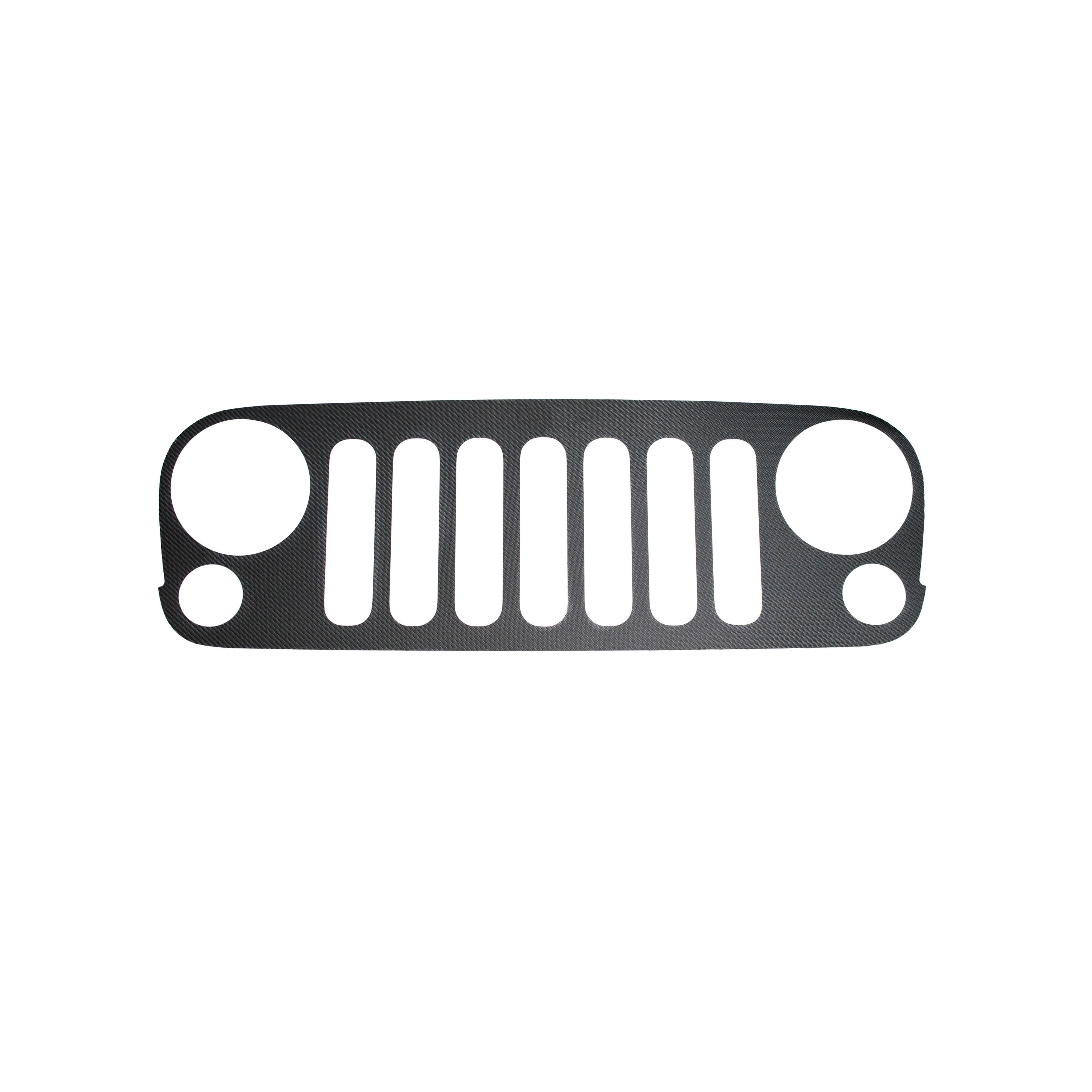 Front Grill Overlay Fits 2007-2018 Jeep Wrangler JK
