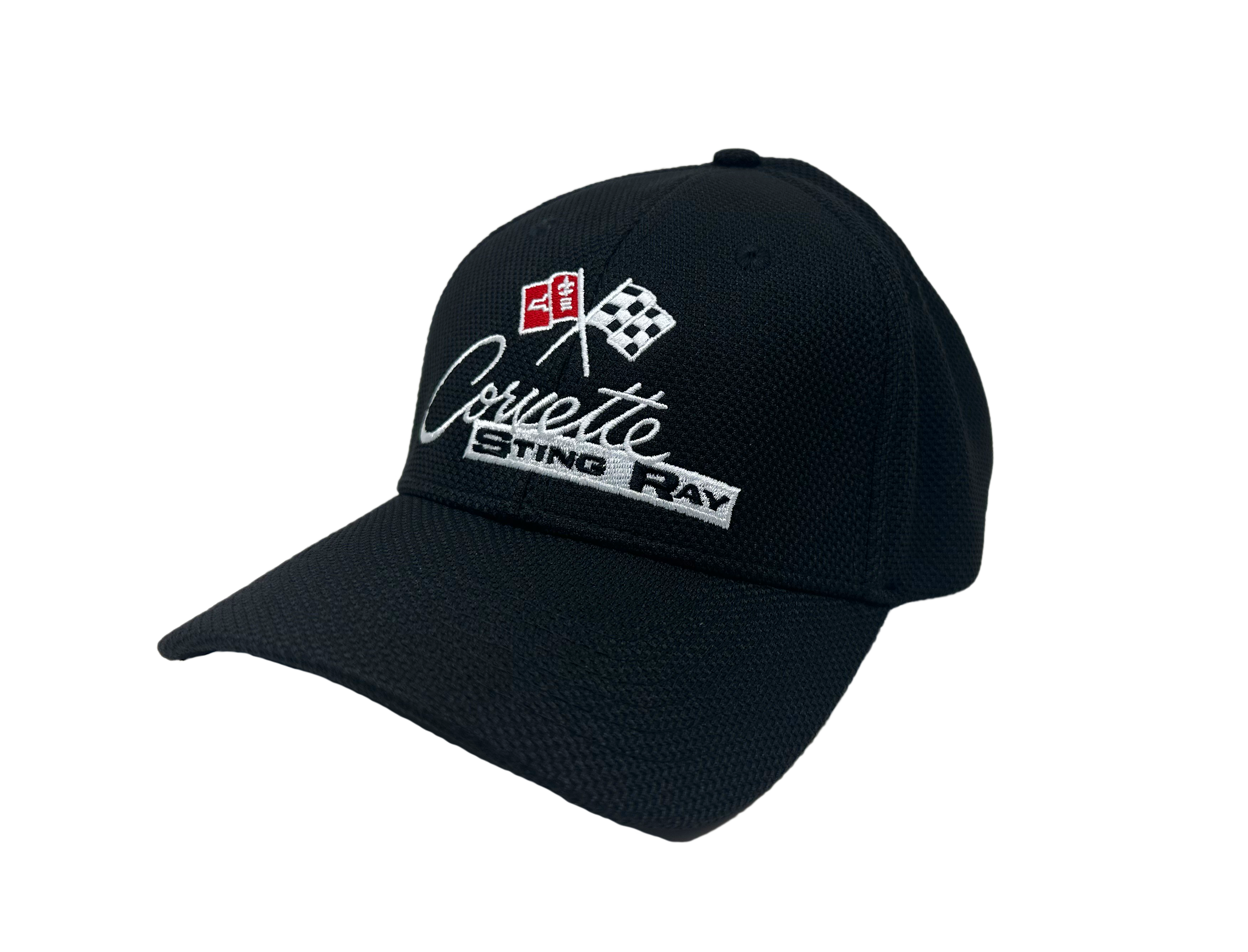 C2 Embroidered Corvette Stretch Fit Hat : Black