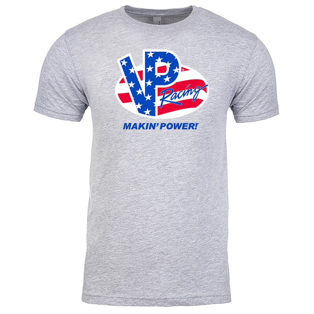 VP Racing Fuels - American Logo Tee - Softstyle USA Flag T-Shirt-SR1 Performance