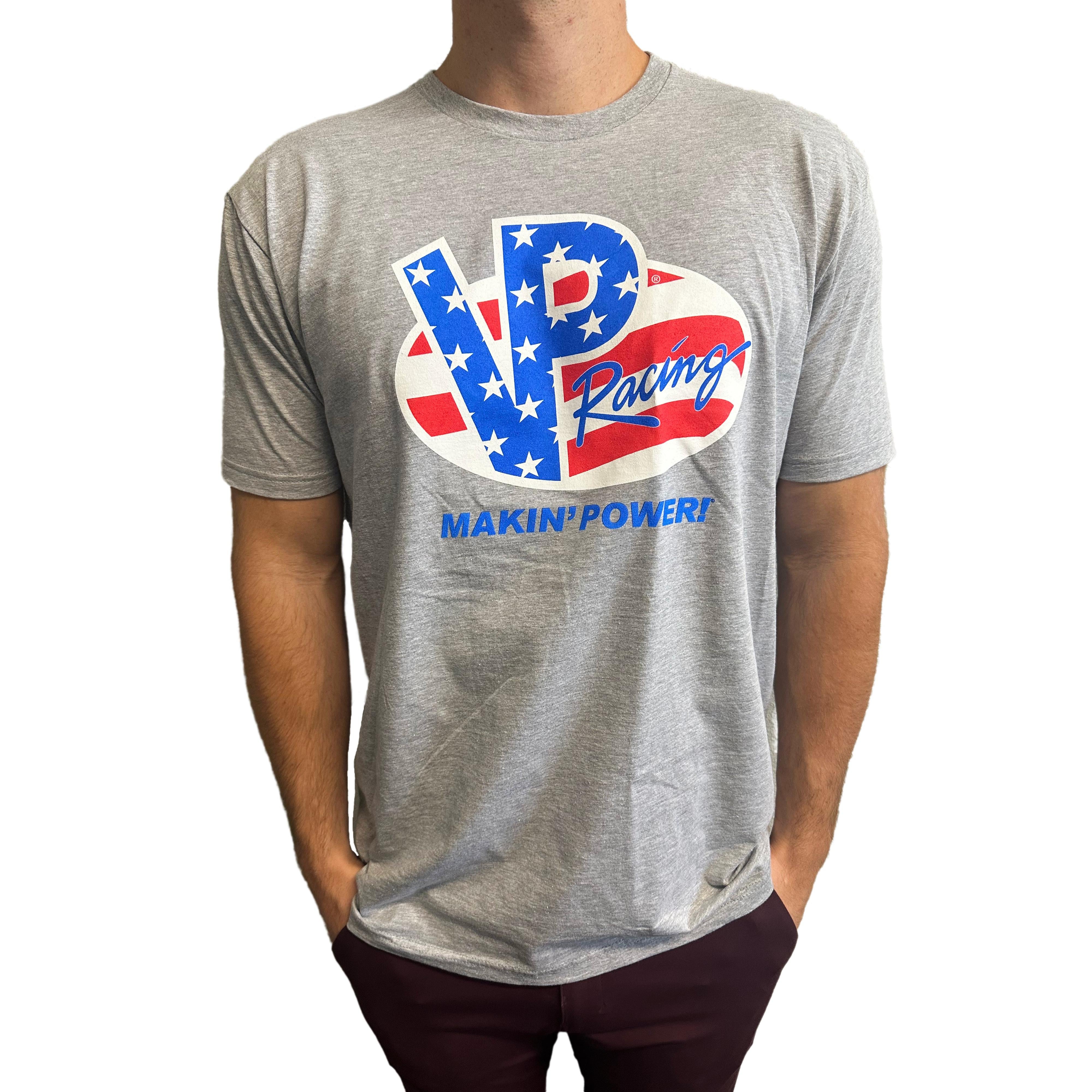VP Racing Fuels - American Logo Tee - Softstyle USA Flag T-Shirt-SR1 Performance