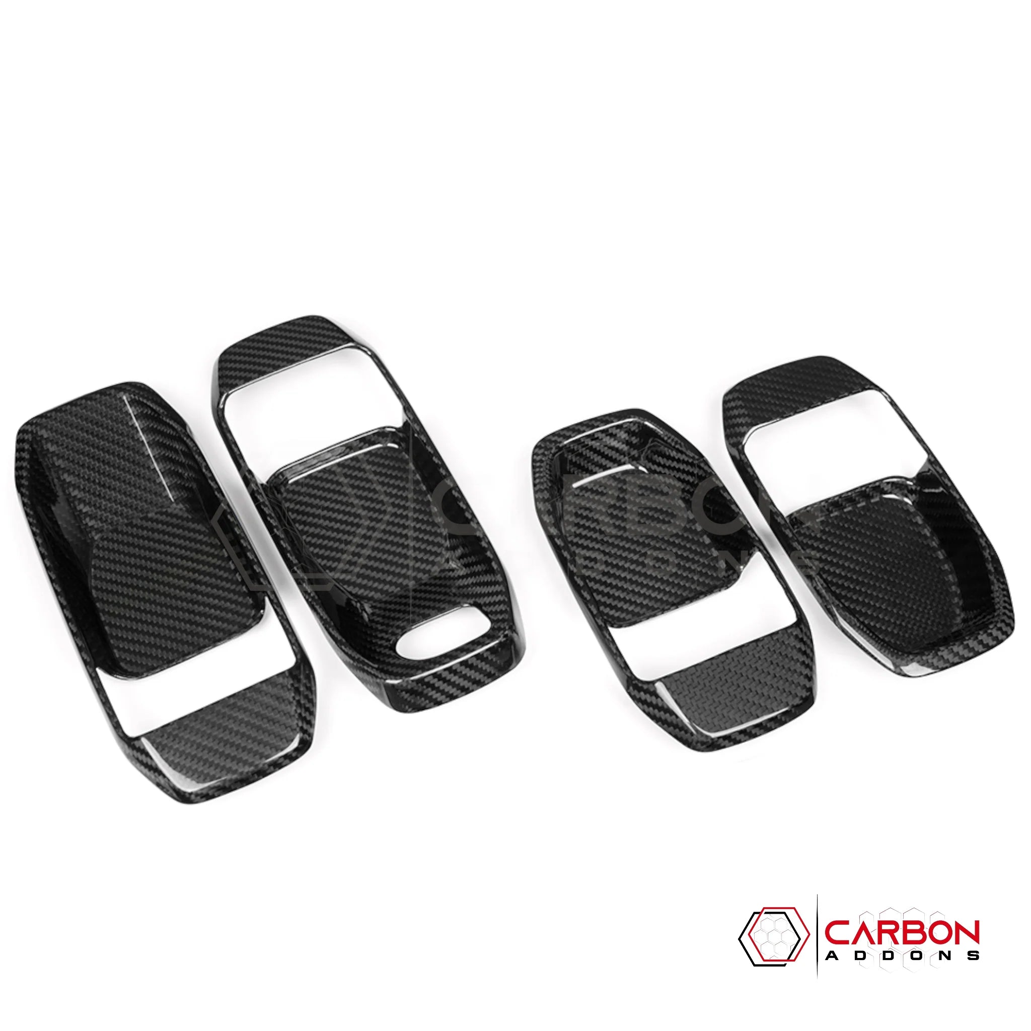 Jeep Gladiator JT & Wrangler JL Interior Door Handle Surround Trim Cover – Real Dry Carbon Fiber (Glossy or Matte) 2020–Current