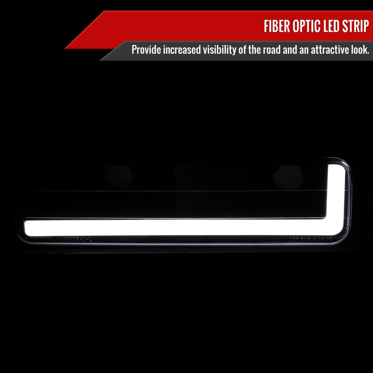 1988-1998 Chevrolet/GMC C10 C/K LED Strip Bumper Corner Signal Lights (Matte Black Housing/Clear Lens)
