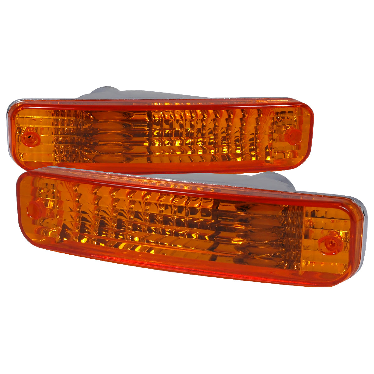 1990-1991 Acura Integra Bumper Lights (Chrome Housing/Amber Lens)