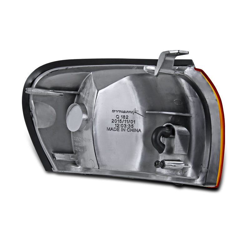 1995-2001 Subaru Impreza Factory Style Crystal Headlights w/ Amber Lens Corner Signal Lights (Matte Black Housing/Clear Lens)