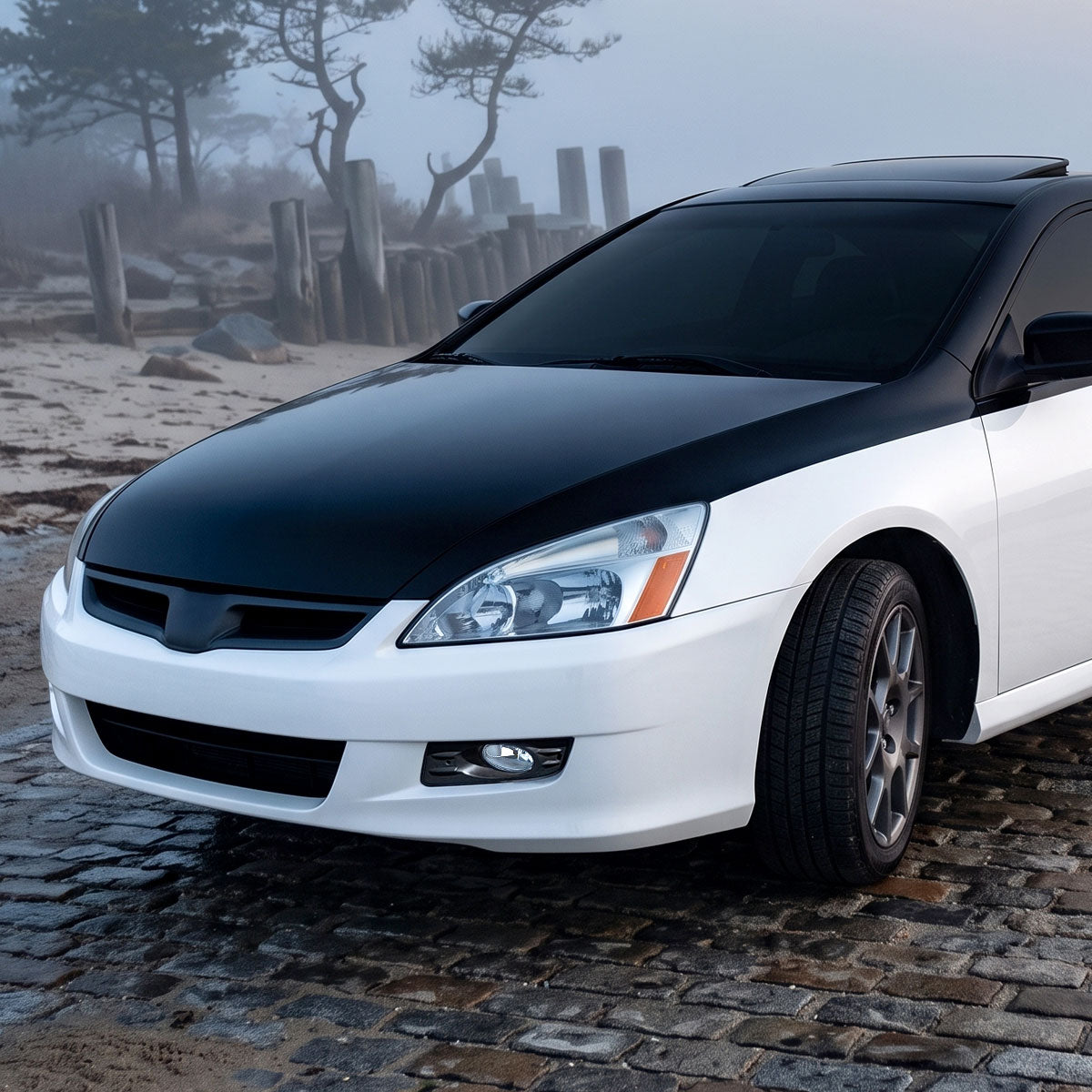 2006-2007 Honda Accord Coupe H11 Fog Lights Kit (Chrome Housing/Clear Lens)