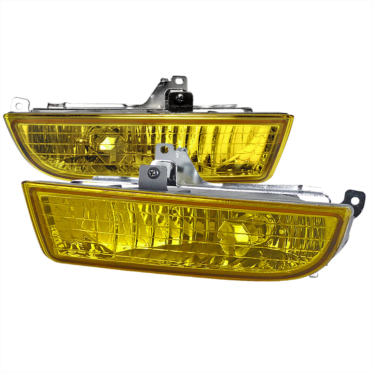 1997-2001 Honda Prelude H3C Fog Lights Kit (Chrome Housing/Yellow Lens)