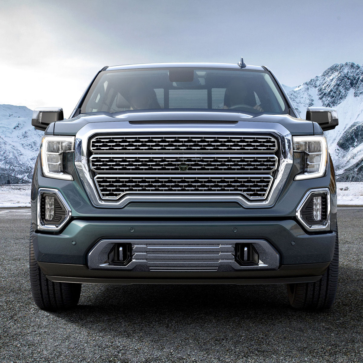 2019-2021 GMC Sierra 1500 Denali/SLT/AT4 Switchback LED Fog Lights Kit (Chrome Housing/Clear Lens)