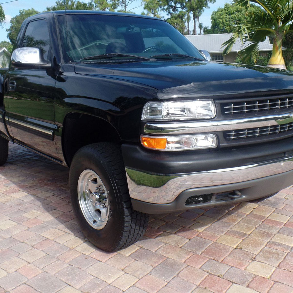 1999-2002 Chevrolet Silverado 1500/2500/2001-2002 Silverado 3500 LED Fog Lights kit (Glossy Black Housing/Clear Lens)