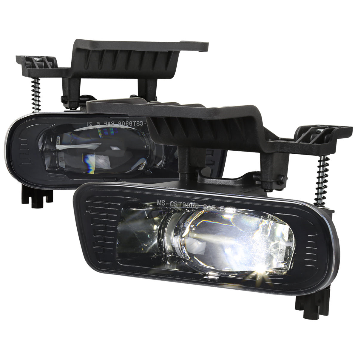 1999-2002 Chevrolet Silverado 1500/2500/2001-2002 Silverado 3500 LED Fog Lights kit (Glossy Black Housing/Clear Lens)