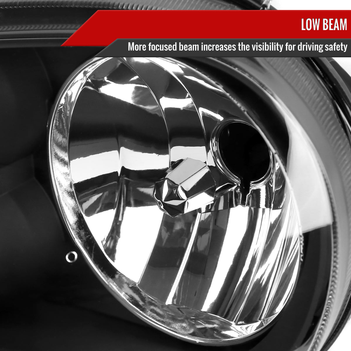 1999-2006 Volkswagen Golf Mk4 GTI/R32 Cabrio V2 Factory Style Headlights (Matte Black Housing/Clear Lens)