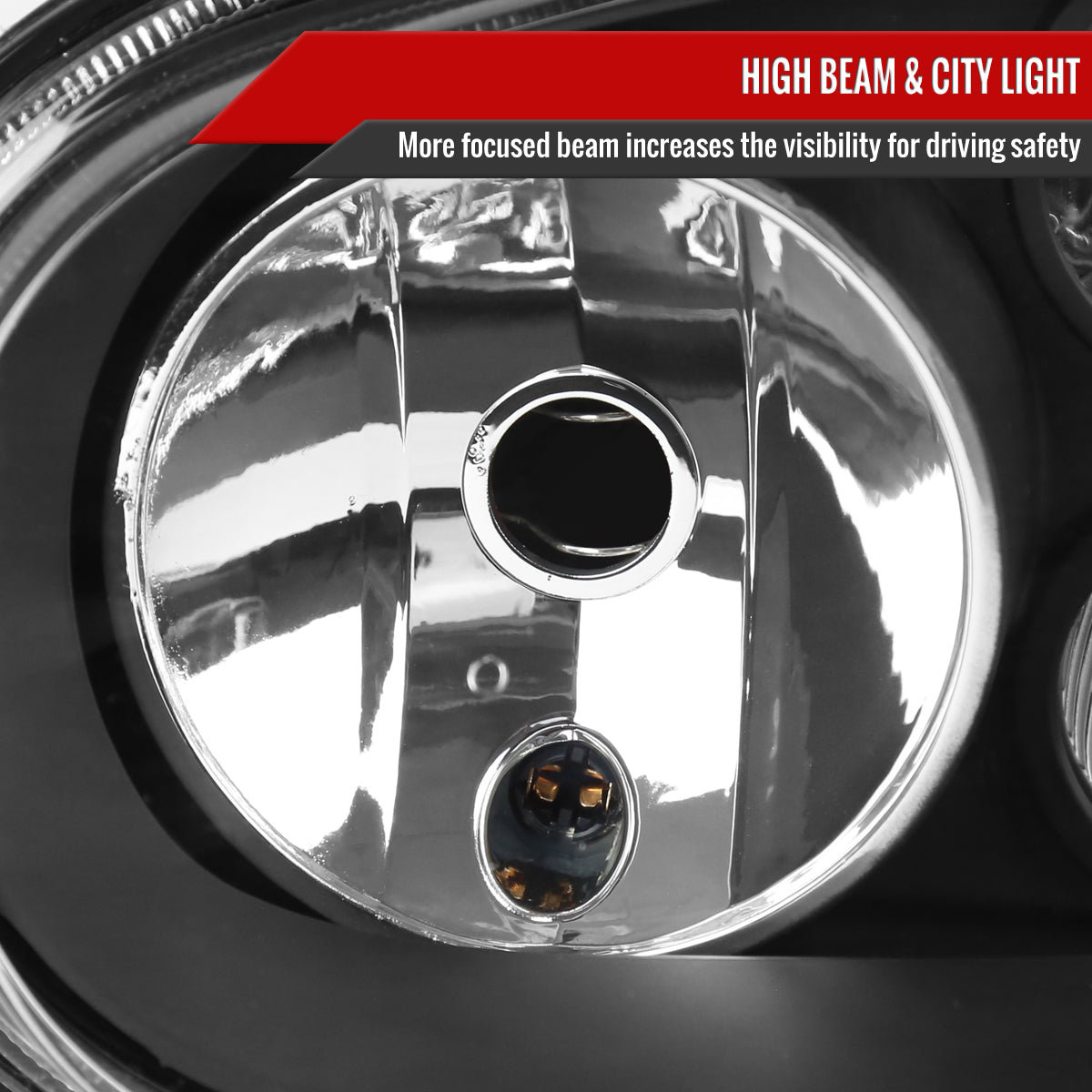 1999-2006 Volkswagen Golf Mk4 GTI/R32 Cabrio V2 Factory Style Headlights (Matte Black Housing/Clear Lens)