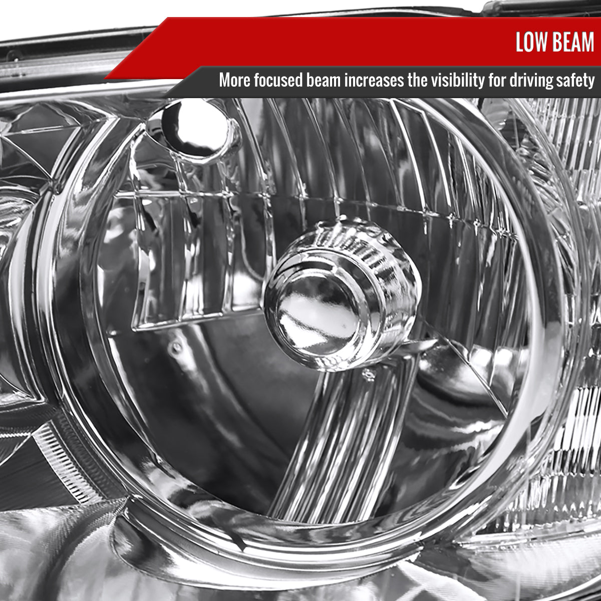 2001-2005 Lexus IS300 Factory Style Crystal Headlights (Chrome Housing/Clear Lens)