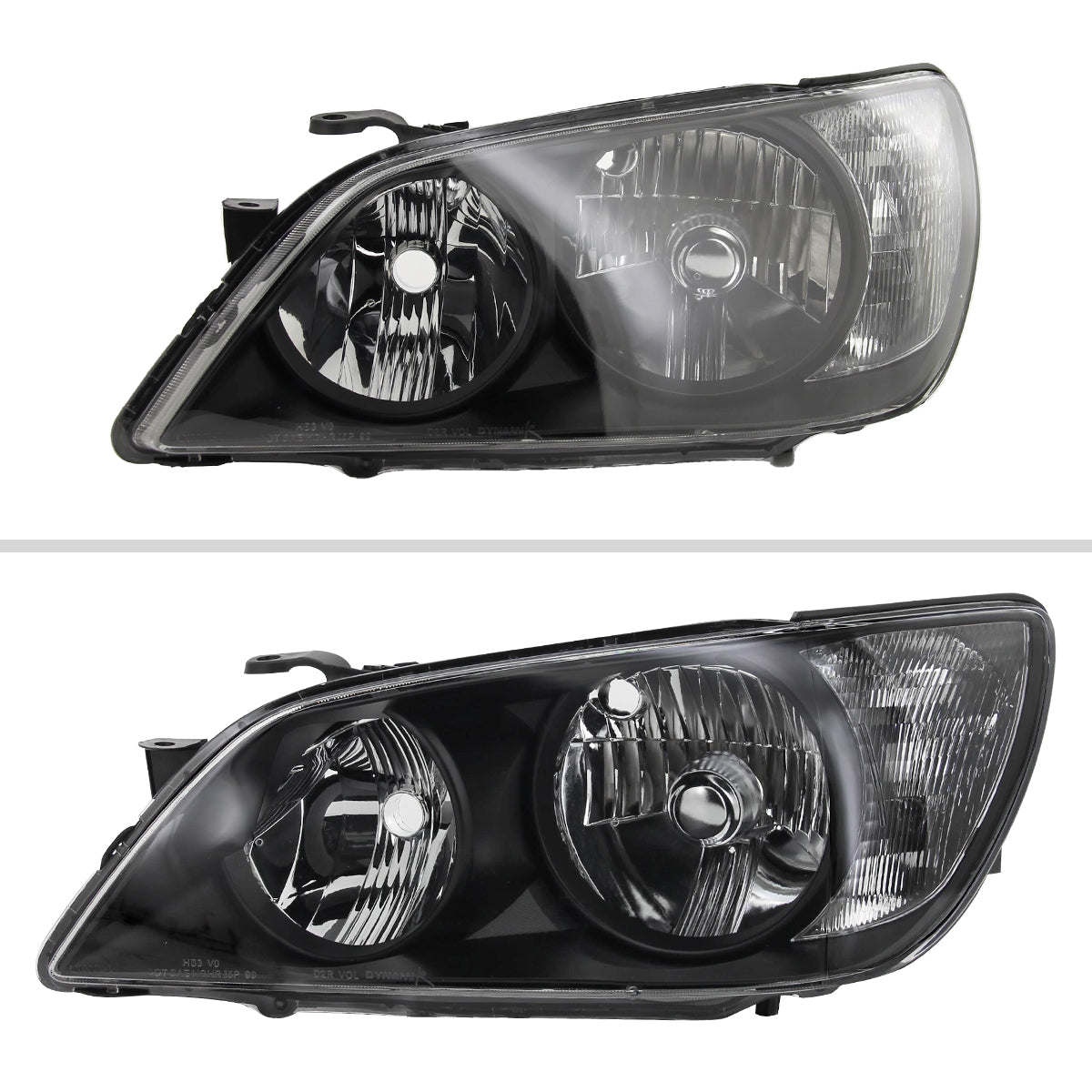 2001-2005 Lexus IS300 Factory Style Crystal Headlights (Matte Black Housing/Clear Lens)