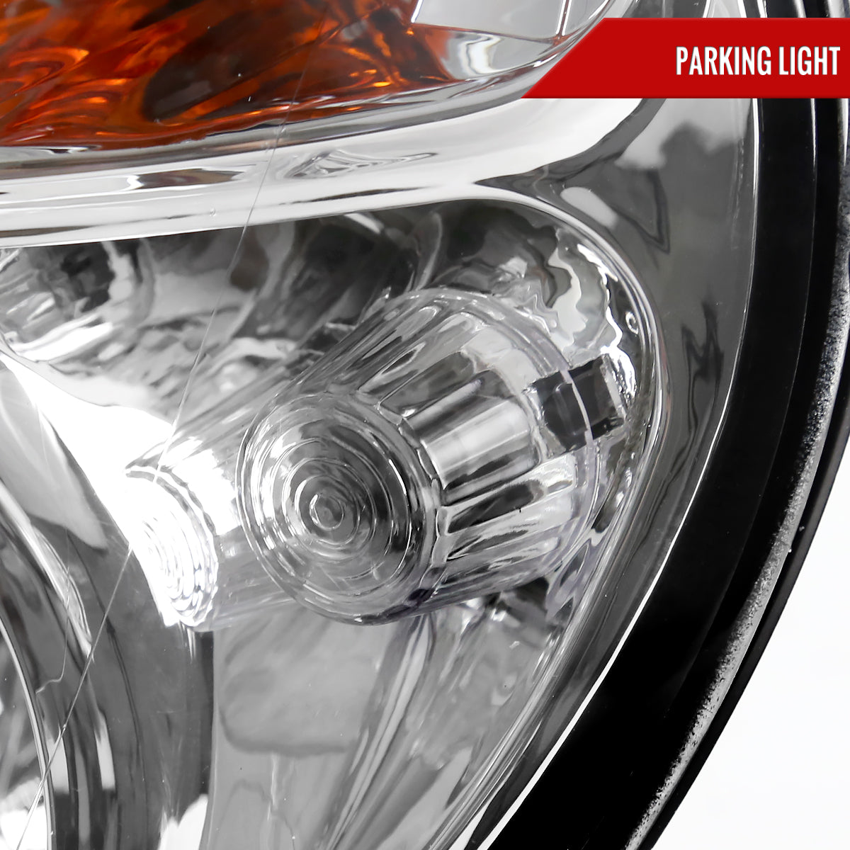 2002-2003 Subaru Impreza OEM Replacement Headlights (Chrome Housing/Clear Lens)