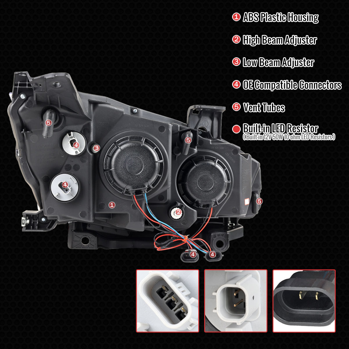 2016-2021 Honda Civic Full LED Projector Headlights w/ Switchback LED Sequential Turn Signals DRL Parking Strip (Matte Black Housing / Clear Lens)
