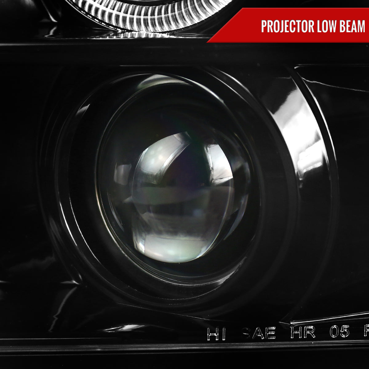2005-2009 Ford Mustang Halo Projector Headlights (Jet Black Housing/Clear Lens)