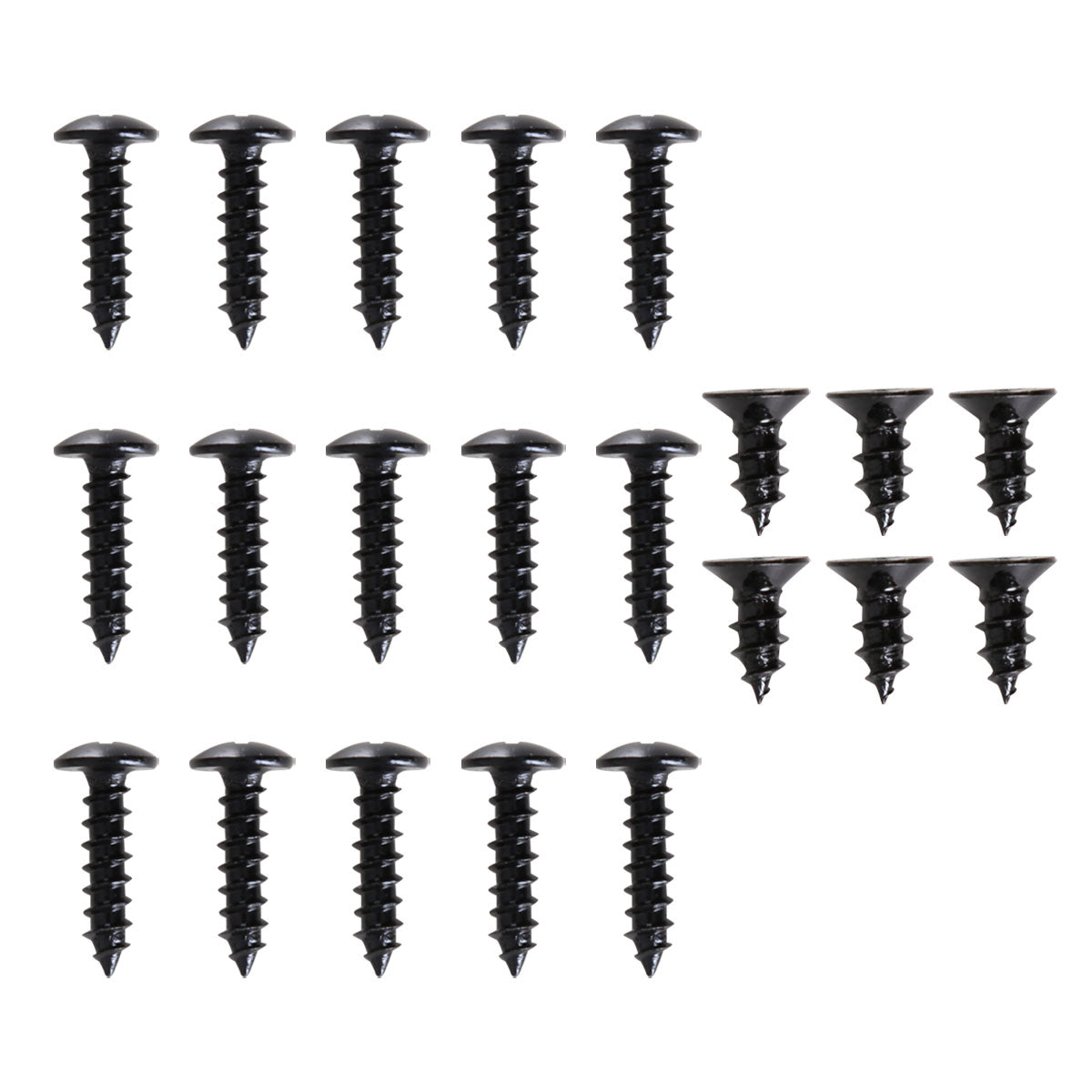 Universal Glossy Black Polypropylene 3PC Bumper Lip Set