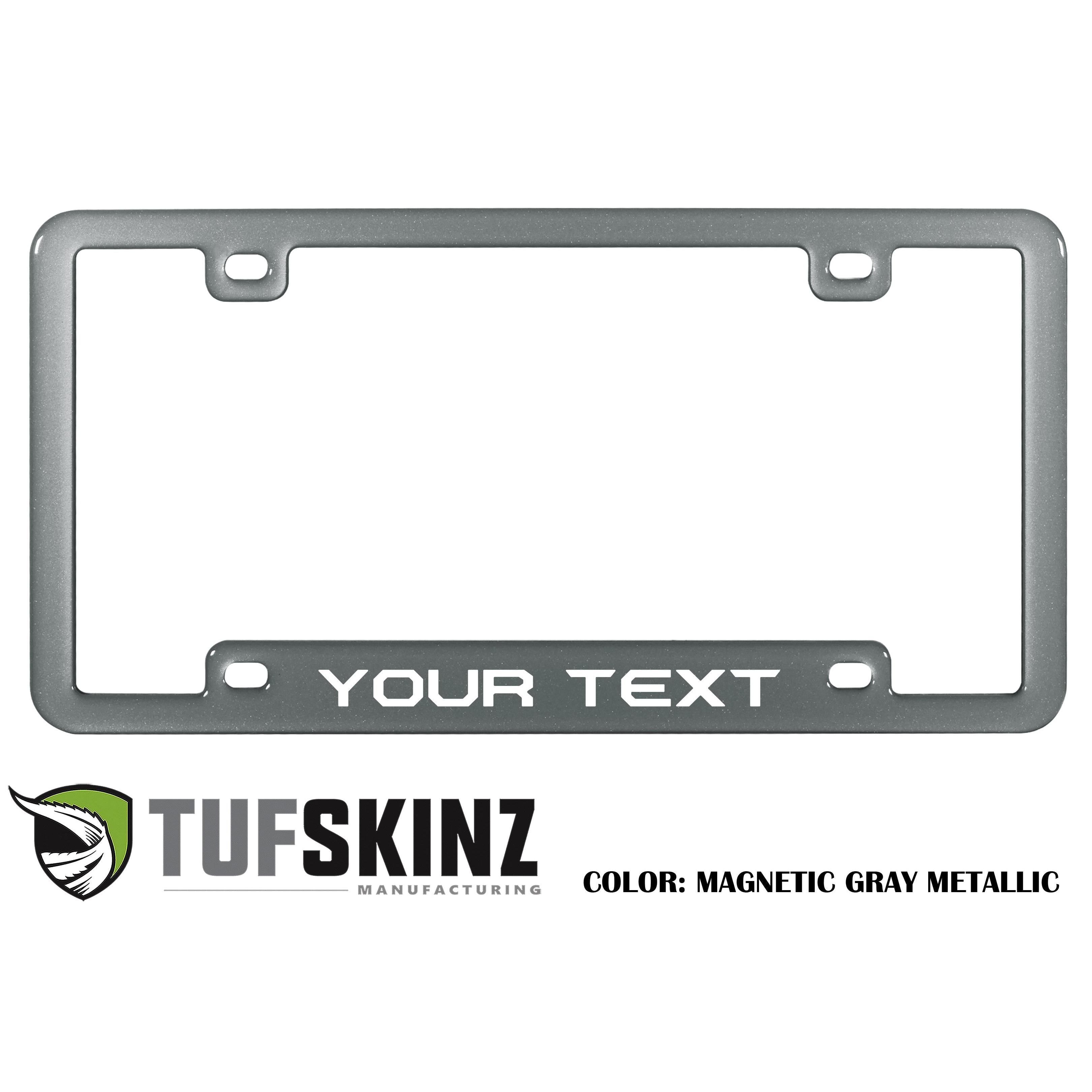 License Plate Frame Accent Trim Fits 0-0 Universal *OE Color - Magnetic Gray Metallic