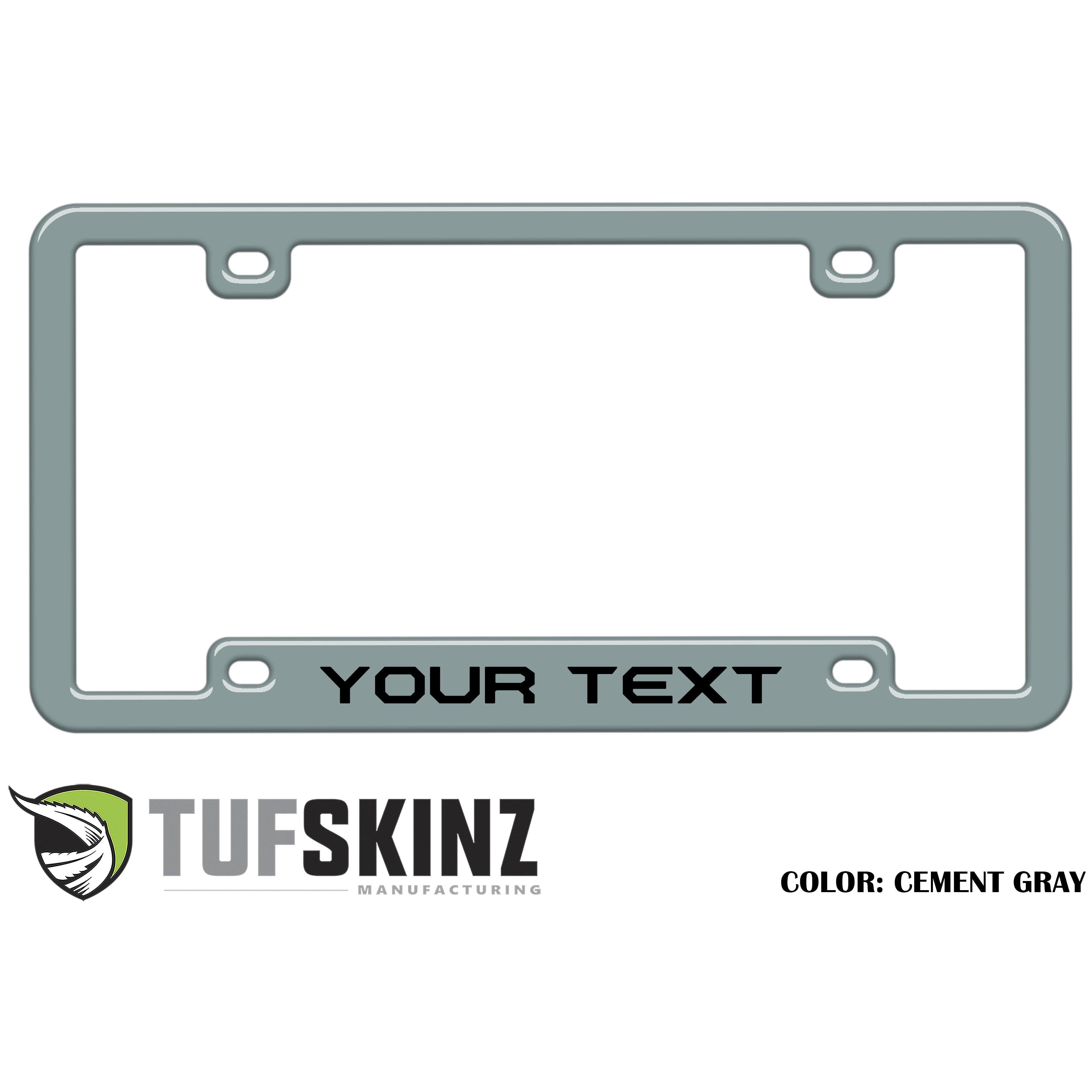 License Plate Frame Accent Trim Fits 0-0 Universal *OE Color - Cement Gray