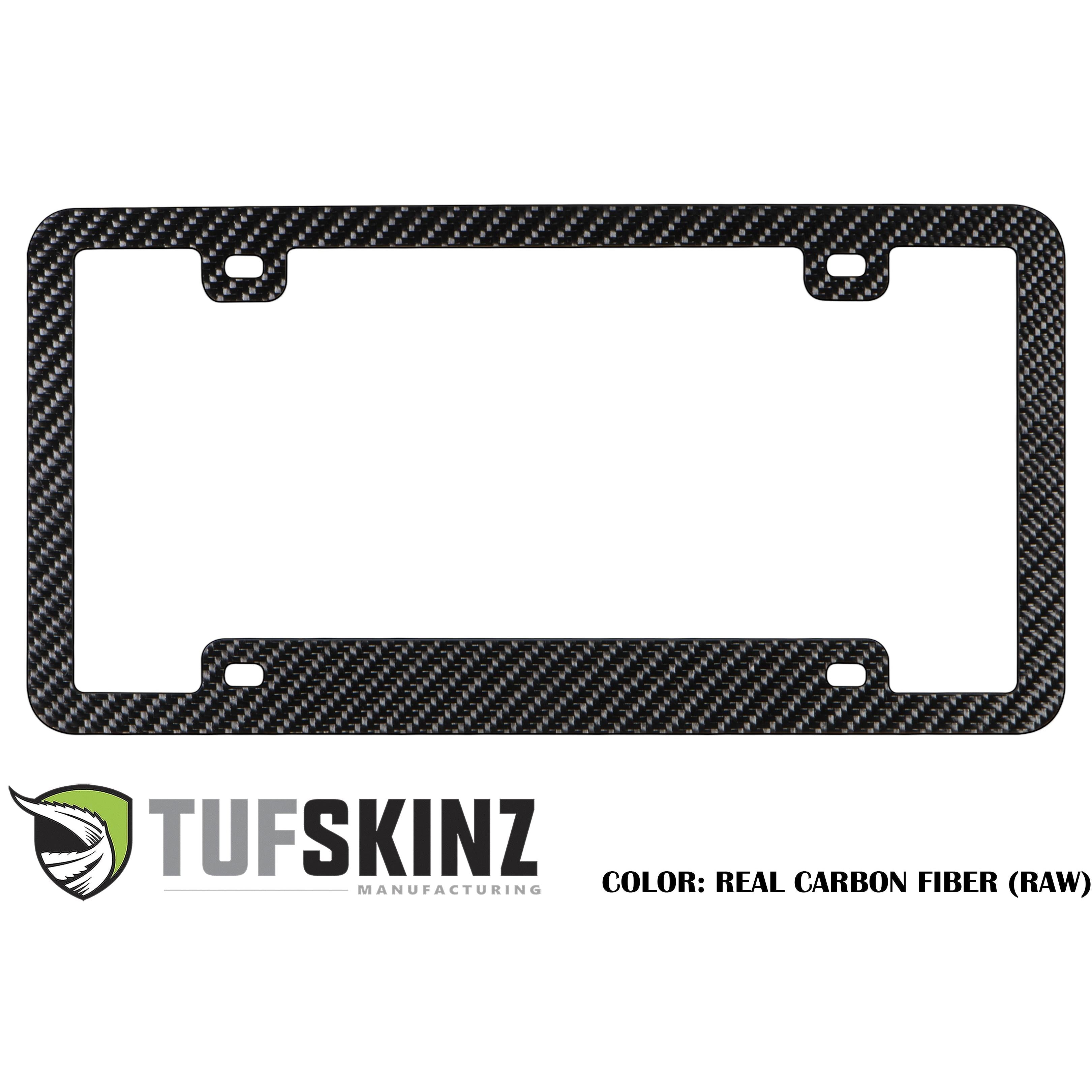 License Plate Frame Accent Trim Fits 0-0 Universal Real Carbon Fiber(Raw)