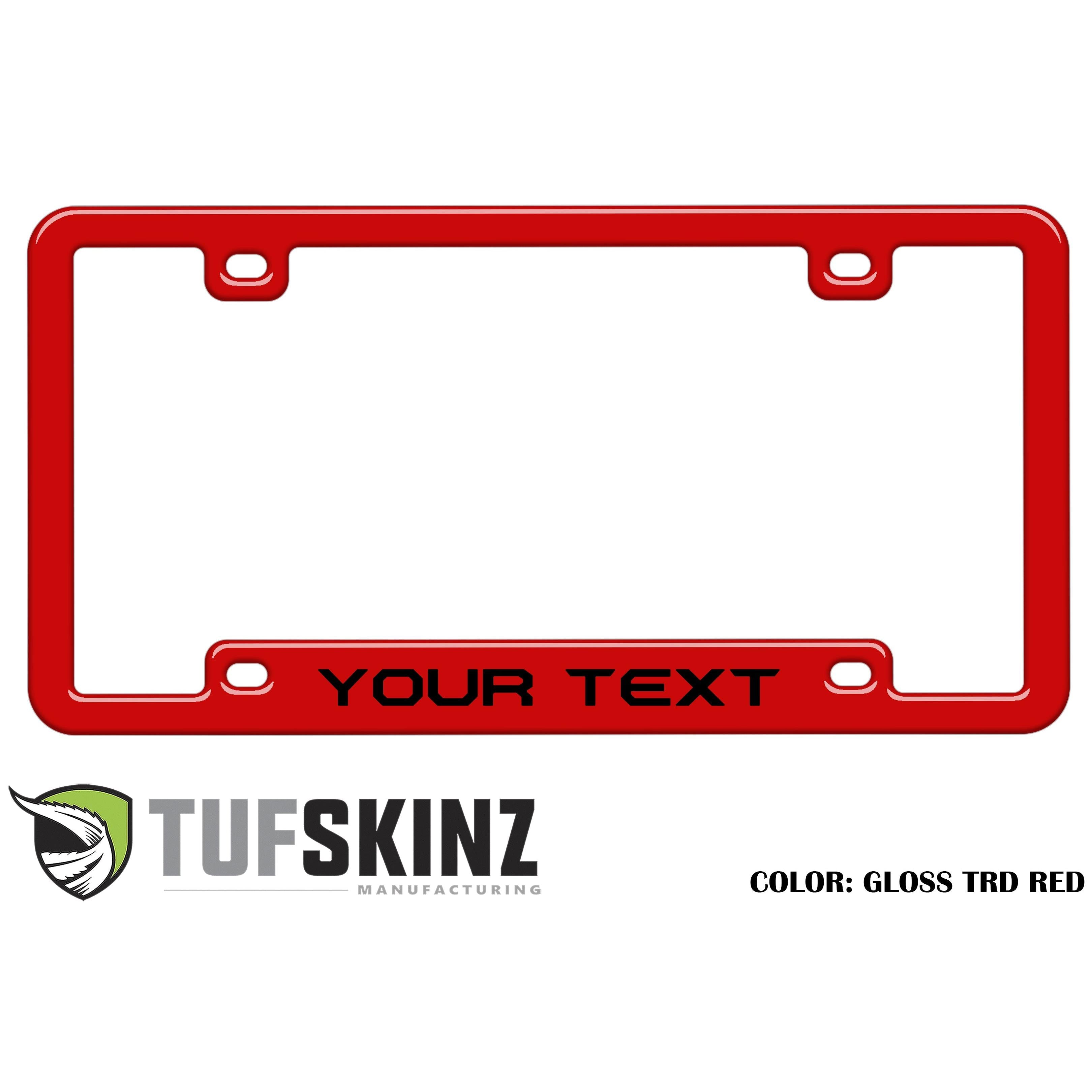 License Plate Frame Accent Trim Fits 0-0 Universal *OE Color - Gloss TRD Red