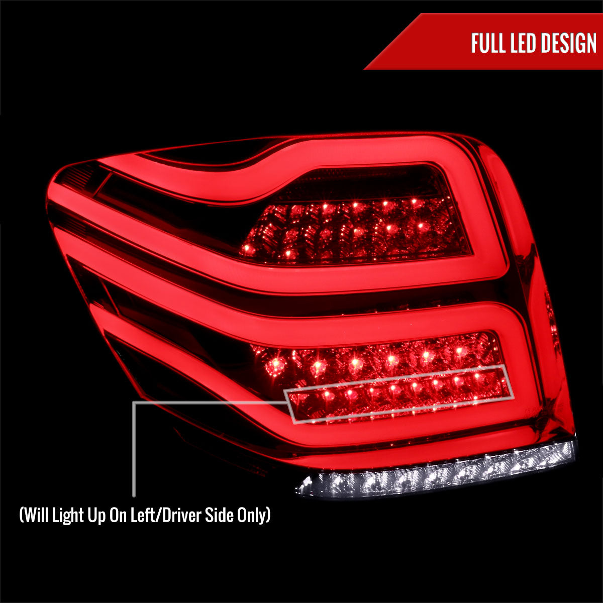 2006-2011 Mercedes Benz W164 ML Class LED Tail Lights (Chrome Housing/Smoked Lens)