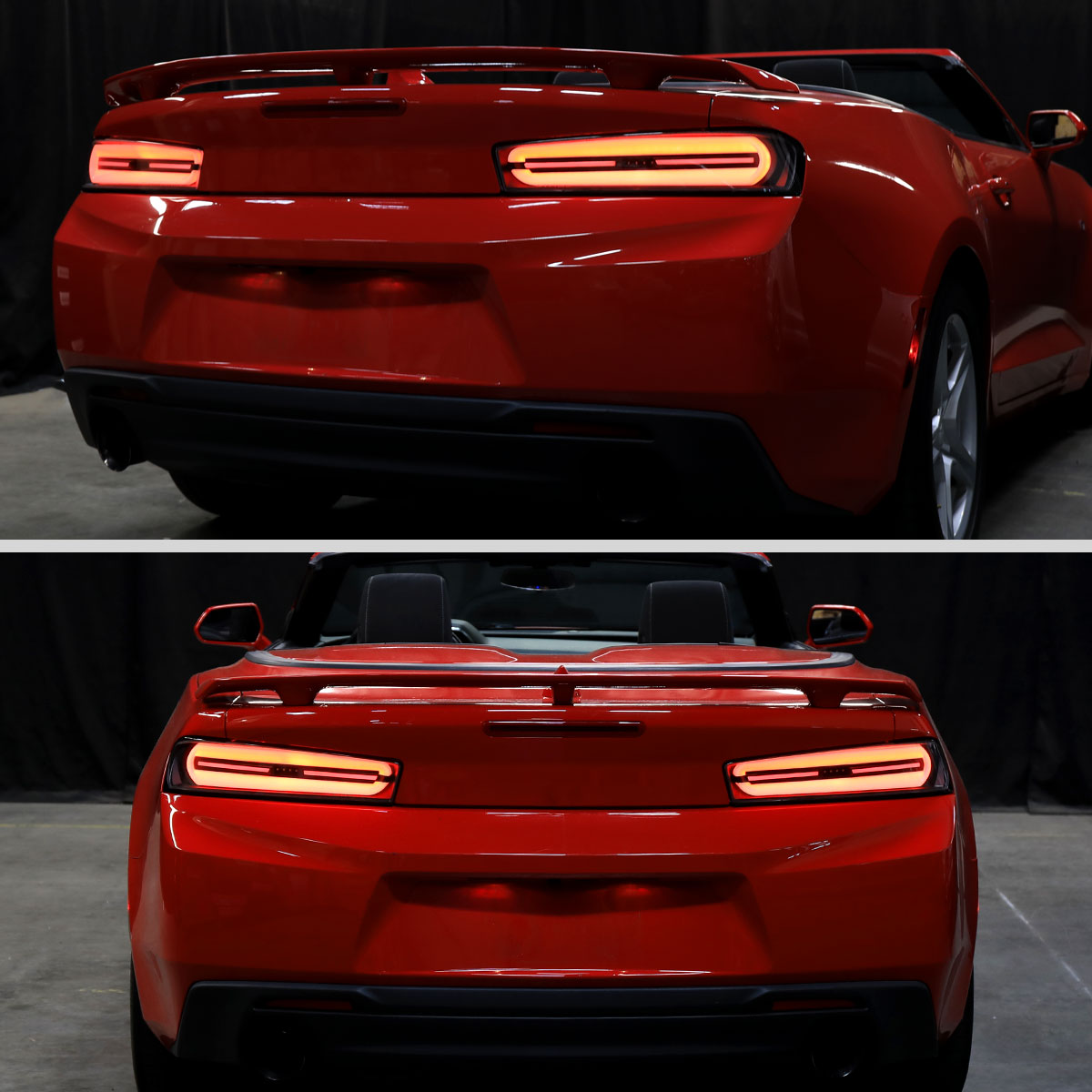 2016-2018 Chevrolet Camaro Full LED Sequential Tail Light (Black Housing / Clear Lens)