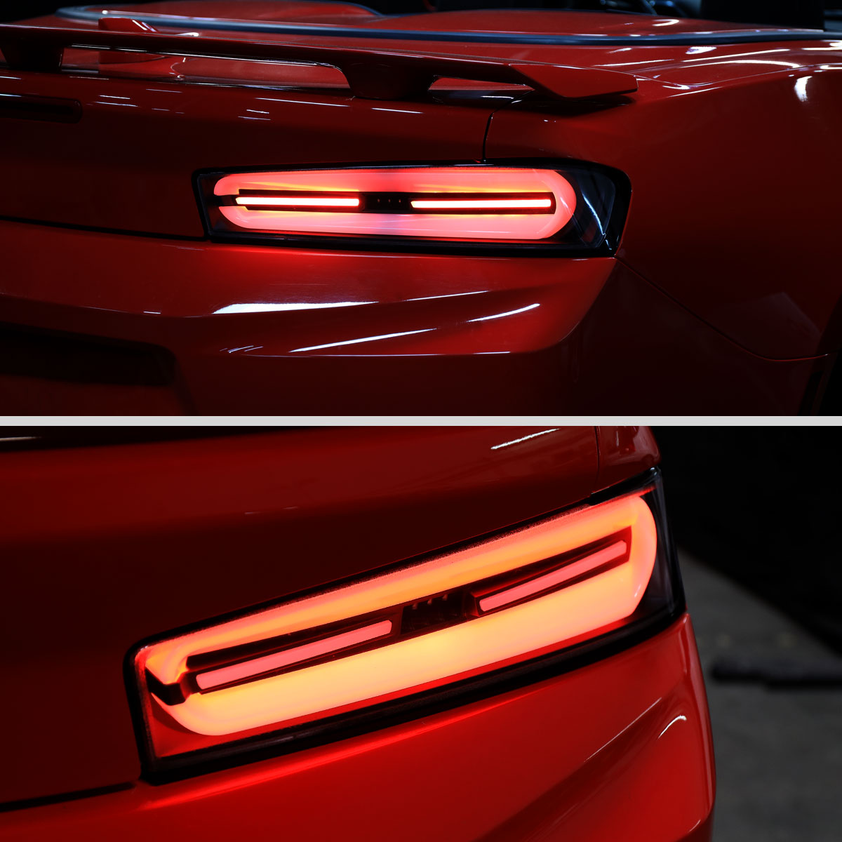 2016-2018 Chevrolet Camaro Full LED Sequential Tail Light (Black Housing / Clear Lens)
