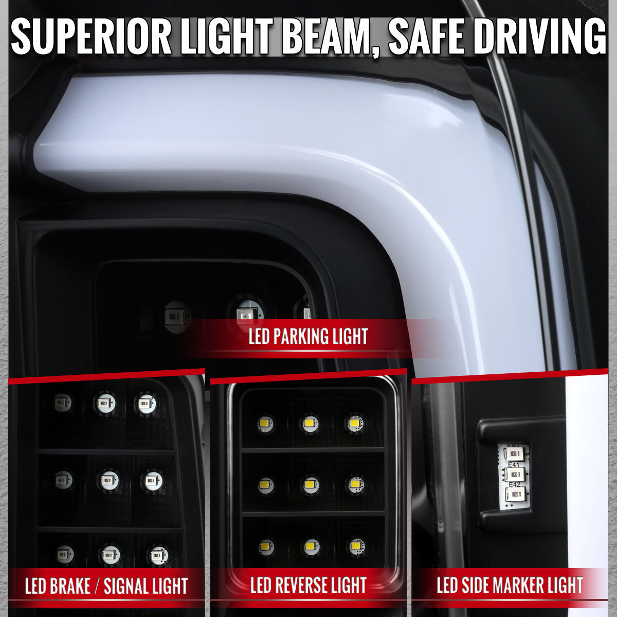 2015-2022 Chevrolet Colorado GMC Canyon Full LED Sequential Tail Lights (Black Housing / Clear Lens)