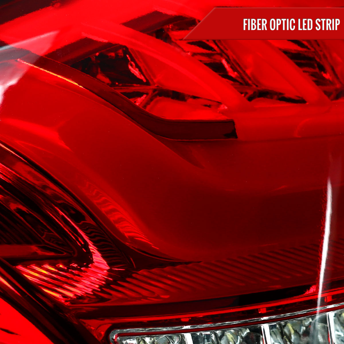 2003-2007 Cadillac CTS LED Tail Lights (Chrome Housing/Red Lens)
