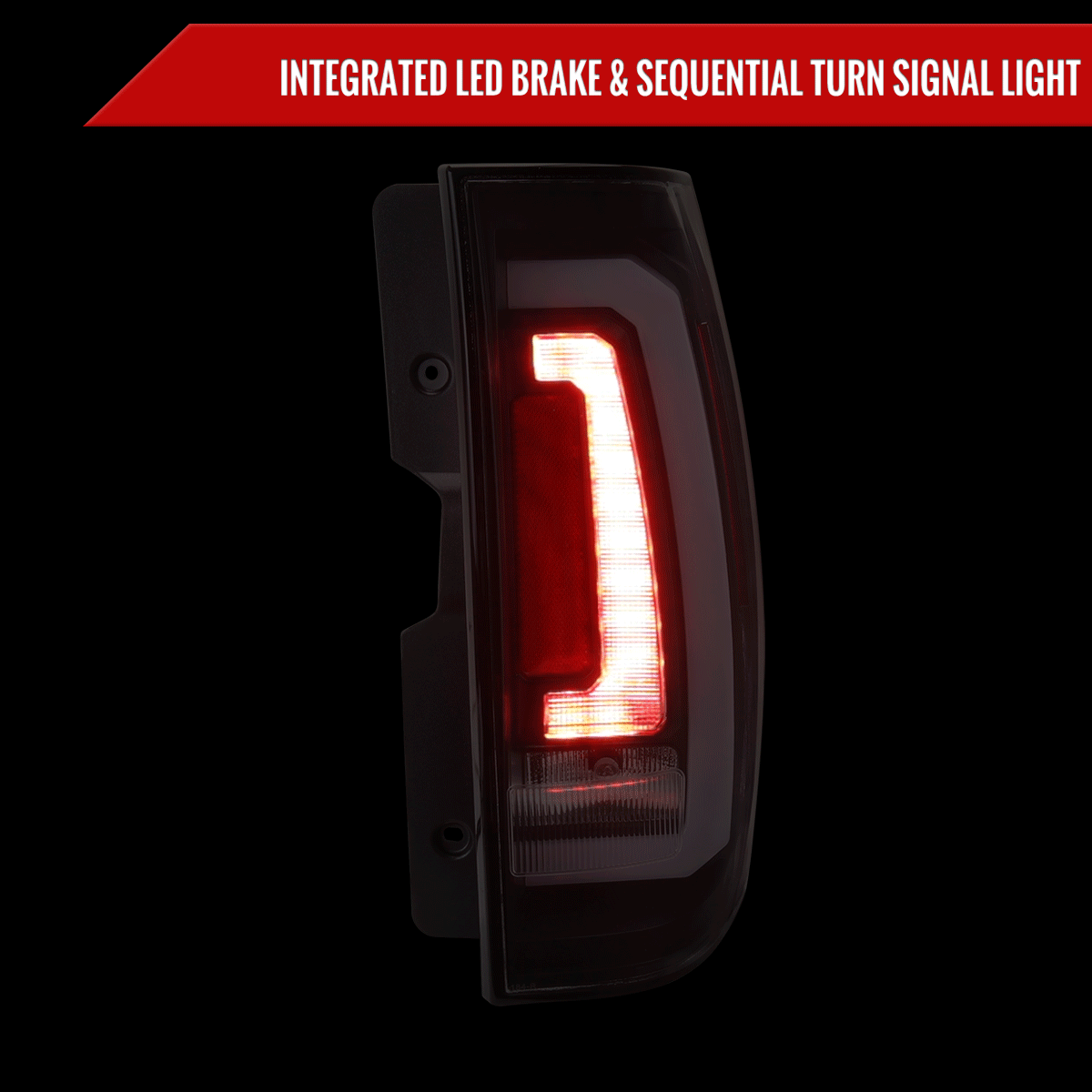 2007-2014 Chevrolet Tahoe/Suburban / 2007-2014 GMC Yukon/Yukon Denali LED Sequential Turn Signal Tail Lights (Matte Black Housing/Clear Lens)