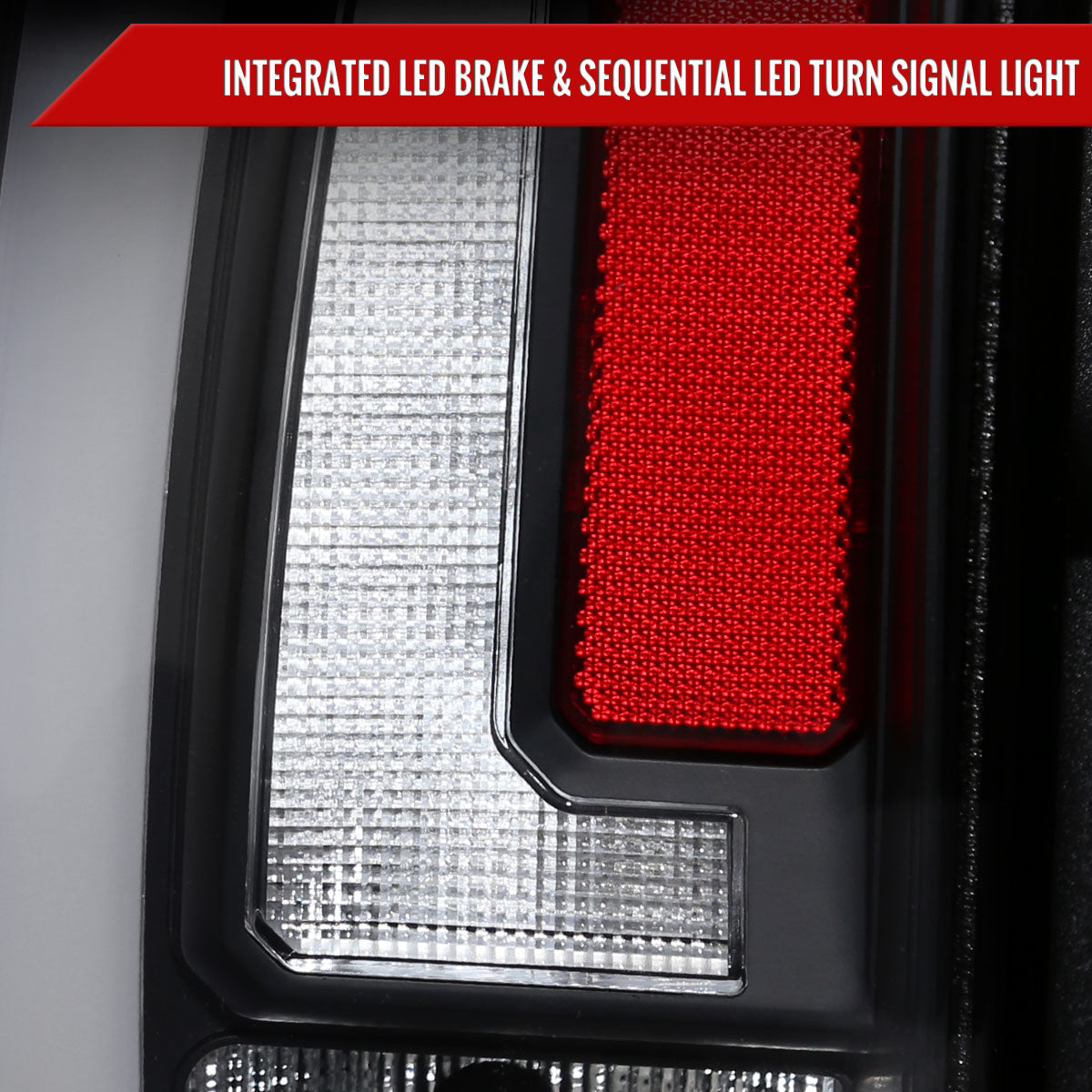 2007-2014 Chevrolet Tahoe/Suburban / 2007-2014 GMC Yukon/Yukon Denali LED Sequential Turn Signal Tail Lights (Matte Black Housing/Clear Lens)