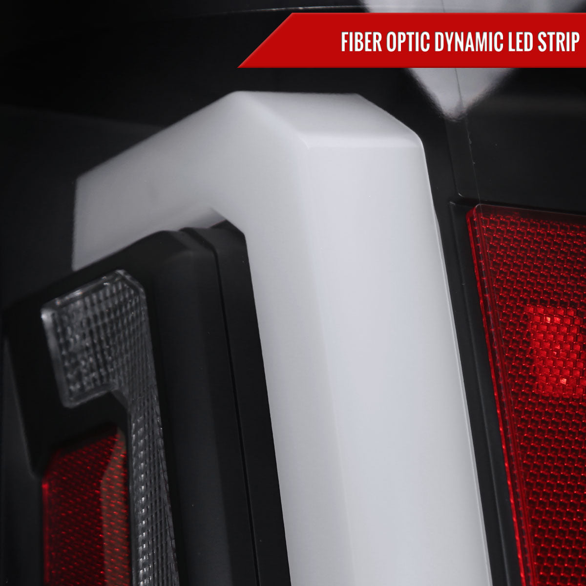 2007-2014 Chevrolet Tahoe/Suburban / 2007-2014 GMC Yukon/Yukon Denali LED Sequential Turn Signal Tail Lights (Matte Black Housing/Clear Lens)