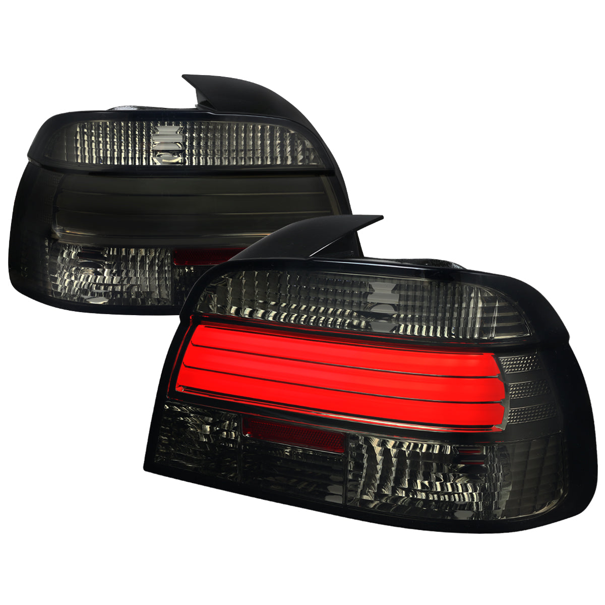 1997-2000 BMW E39 5 Series Sedan LED Tail Lights (Chrome Housing/Smoked Lens)