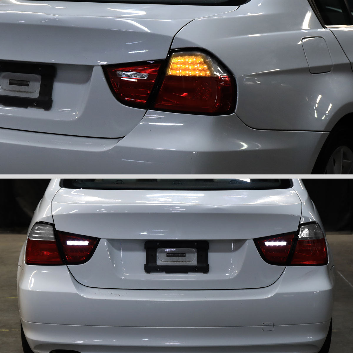 2009-2011 BMW E90 3-Series 4Dr Sedan LED Tail Light (Chrome Housing/Red Smoked Lens)