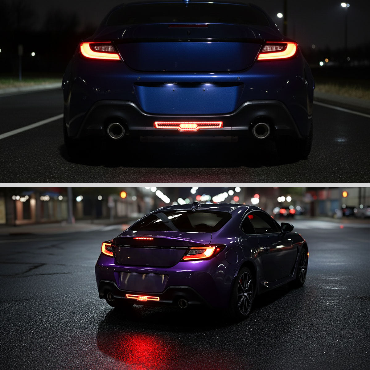 2022-2024 Toyota GR86 / Subaru BRZ Rear Bumper Full LED 4th Reverse Tail Brake Light (Jet Black Housing / Clear Lens)
