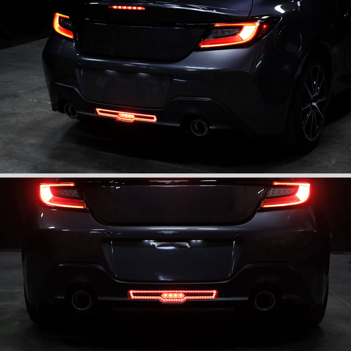 2022-2024 Toyota GR86 / Subaru BRZ Rear Bumper Full LED 4th Reverse Tail Brake Light (Jet Black Housing / Clear Lens)