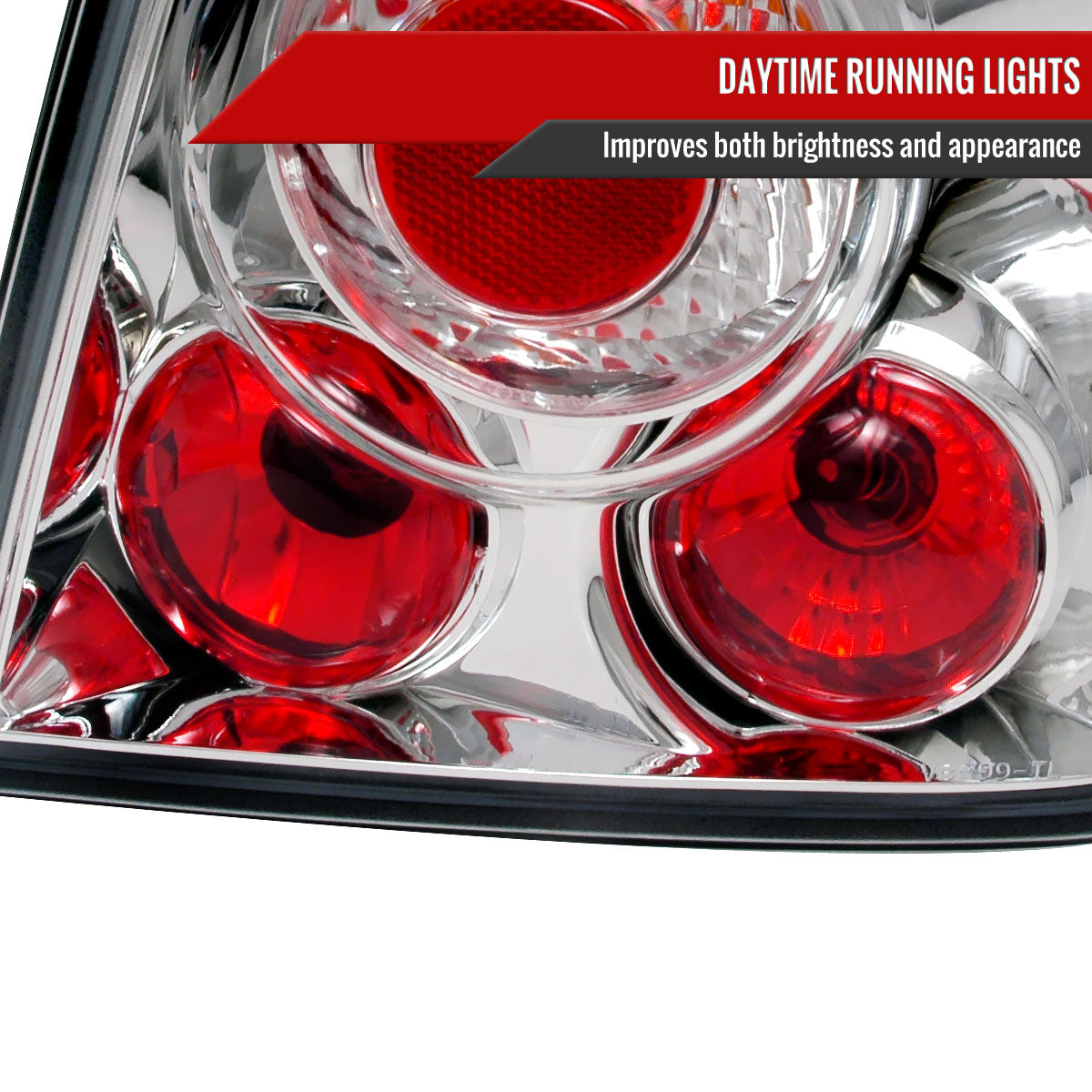 1999-2005 Volkswagen Jetta/Bora Mk4 Sedan Tail Lights (Chrome Housing/Clear Lens)