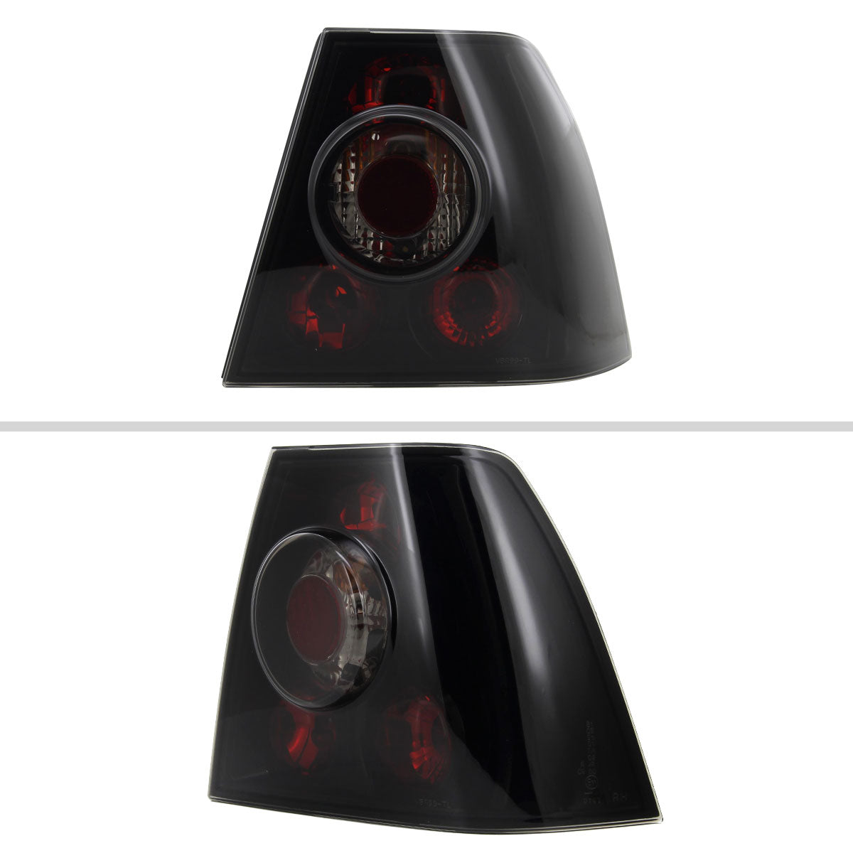 1999-2005 Volkswagen Jetta/Bora Mk4 Sedan Tail Lights (Glossy Black Housing/Smoked Lens)