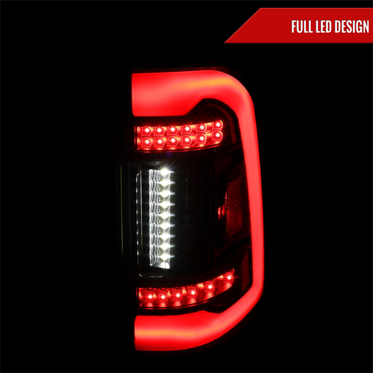 2019-2024 Dodge RAM 1500 Red LED Bar Tail Lights (Glossy Black Housing/Clear Lens)