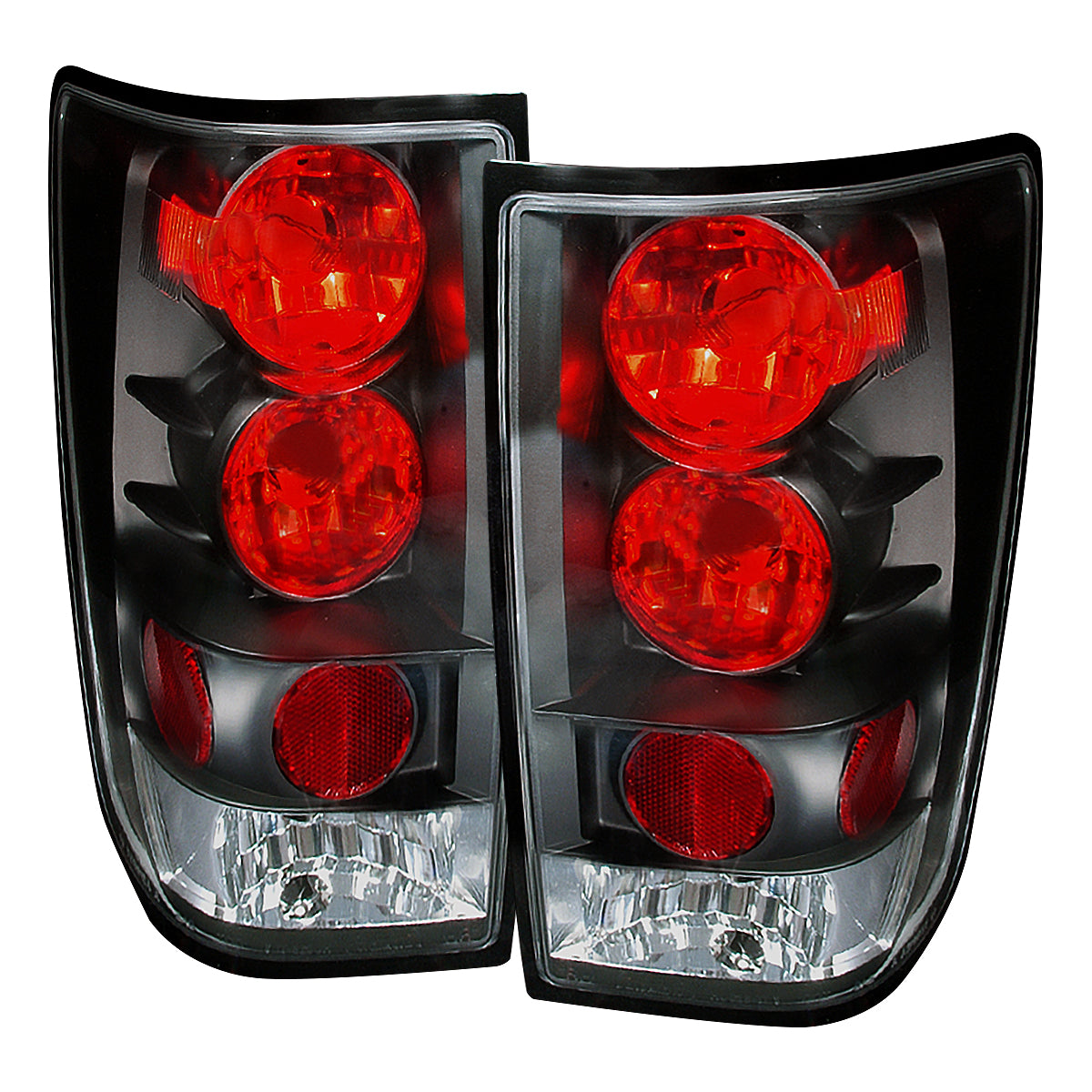 2004-2015 Nissan Titan Tail Lights (Matte Black Housing/Clear Lens)