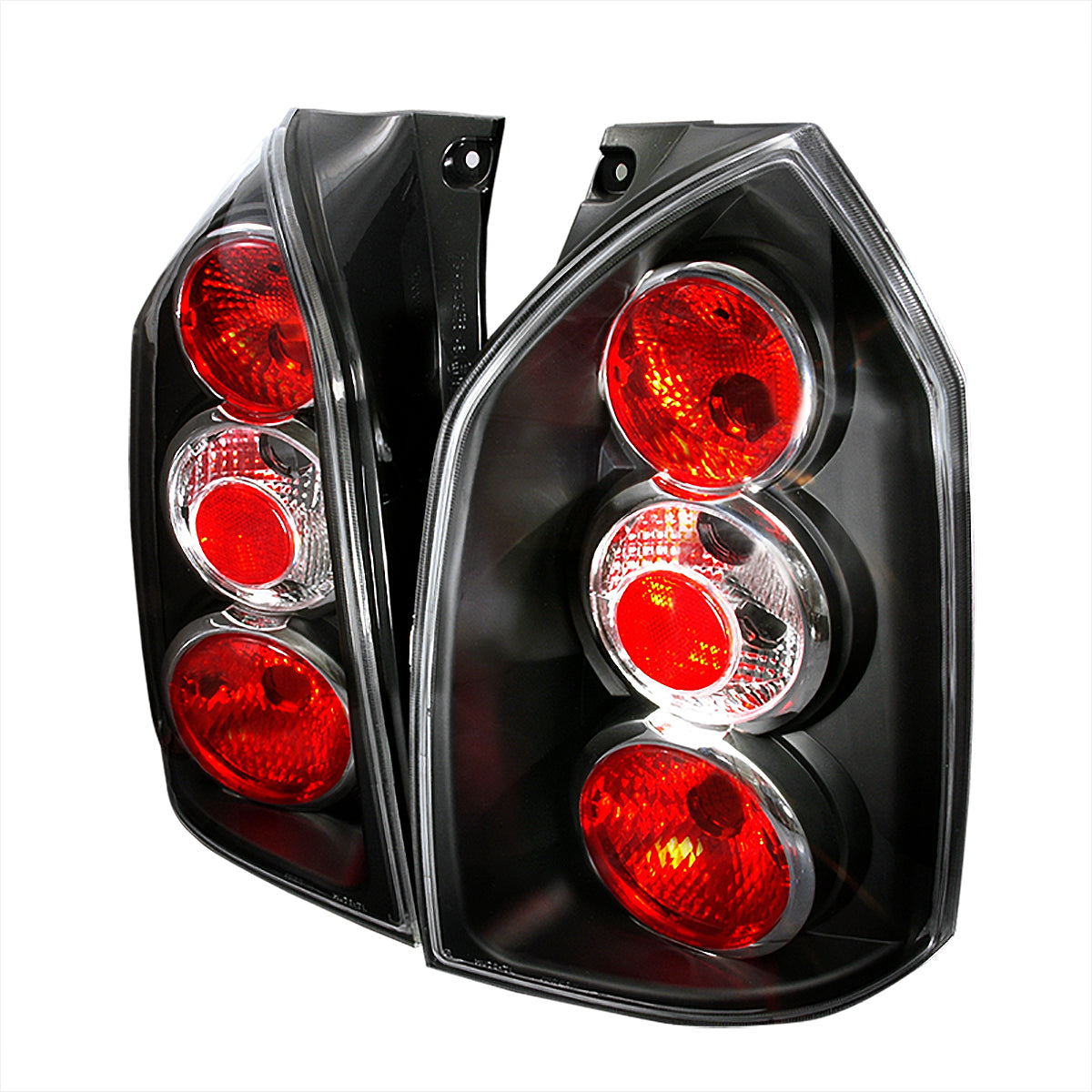 2004-2009 Hyundai Tucson Tail Lights (Matte Black Housing/Clear Lens)