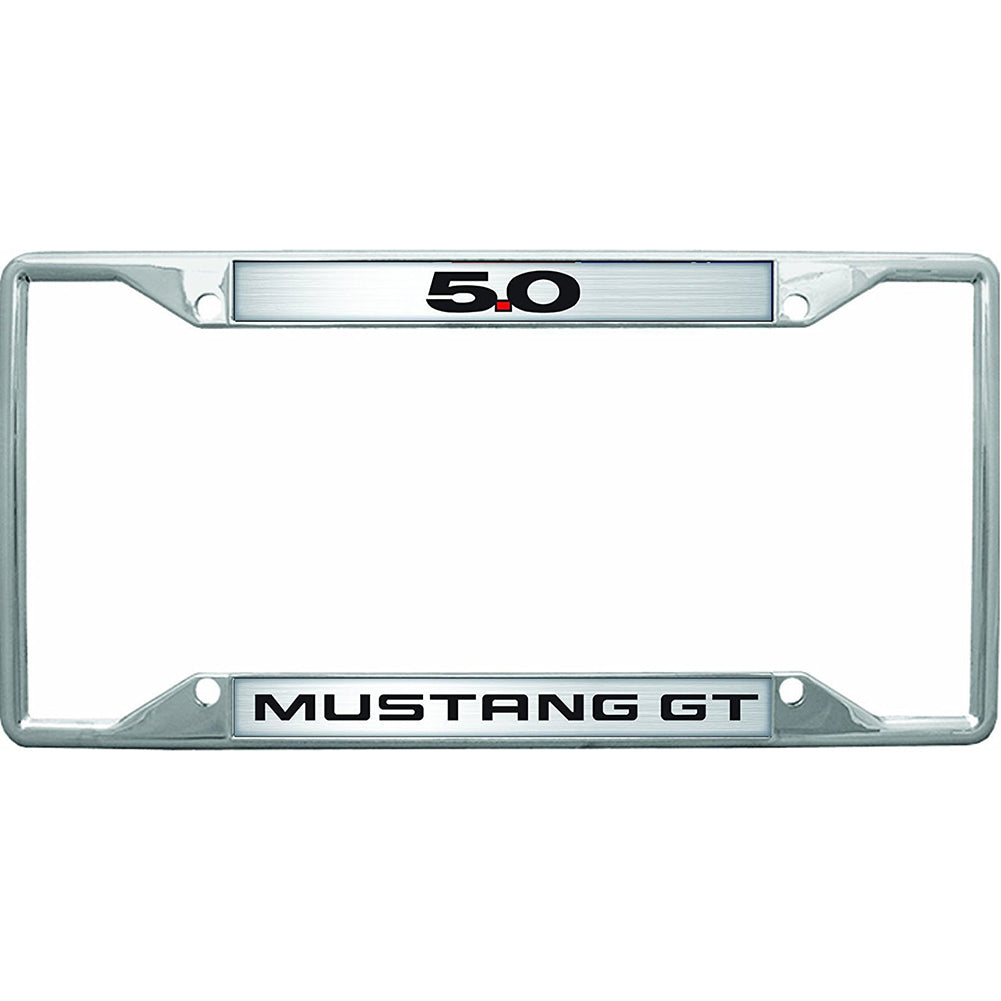 Ford Mustang GT 5.0 License Plate Frame - Chrome-SR1 Performance