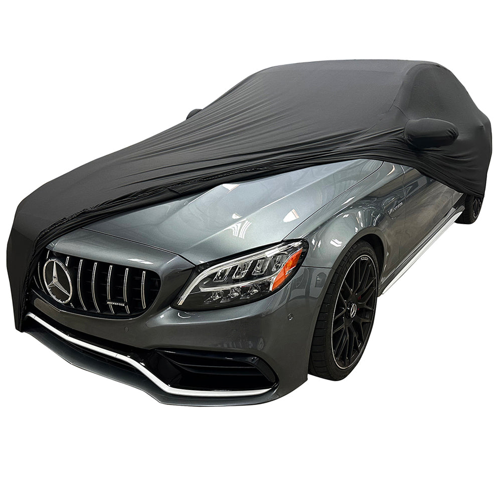 2012-2024 Mercedes AMG C 63, AMG C 43 & C300 Sedans Ultraguard Stretch Satin Indoor Car Cover - Black-SR1 Performance