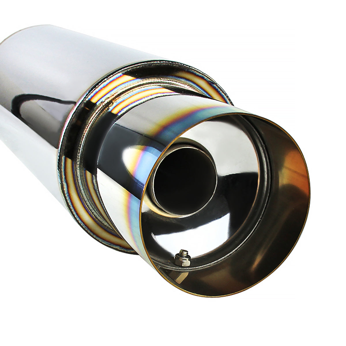 Apexi N1 Style 2.5" Inlet Exhaust Muffler - 4" Burnt Blue Tip