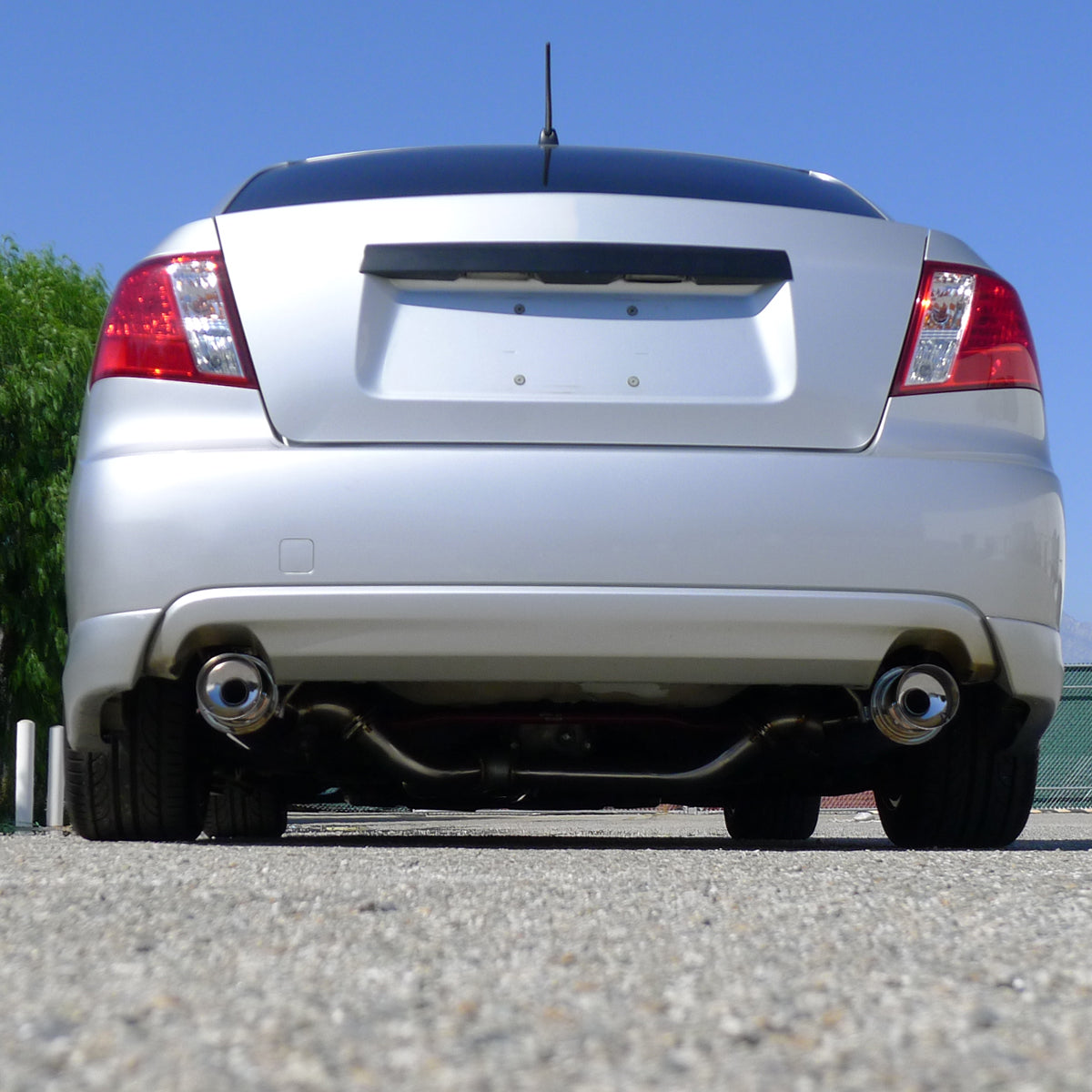 2008-2014 Subaru Impreza WRX STI Sedan T-304 Stainless Steel N1 Style Dual Catback Exhaust System w/ Burnt Tip