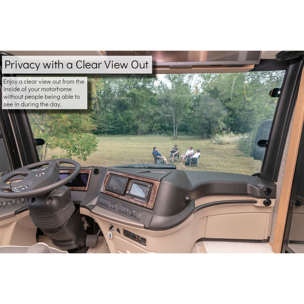 2007-2025 Super C RV/Motorhome Exterior Windshield Sun Shade by Magne Shade-SR1 Performance