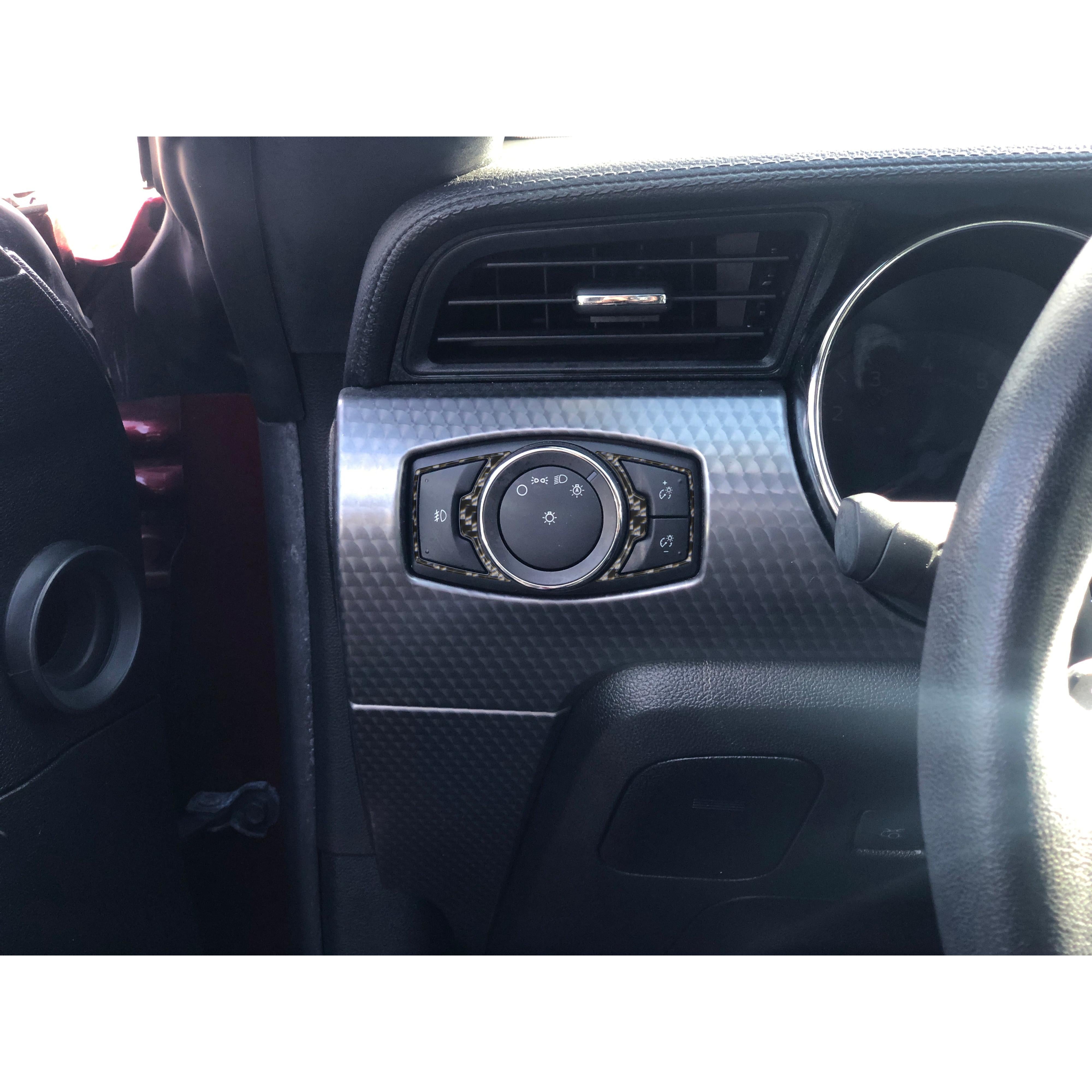 Headlight Switch Accent Trim Fits 2015-2023 Ford Mustang